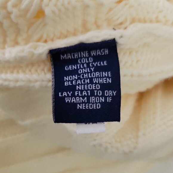 Vintage Chaps Cream Sleevles Cardiagan Sweater Vest Size XL - Picture 5 of 5